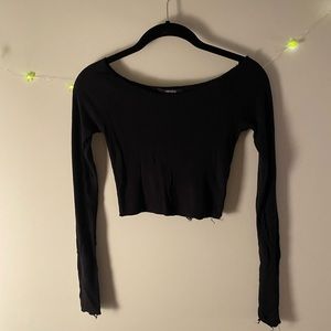 Long sleeve crop top